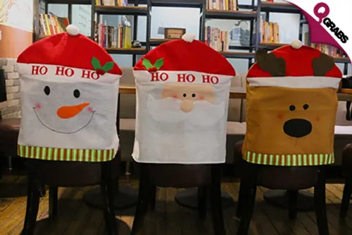 From QR39 Have Decorating Help from Christmas Characters with Sets of Holiday-Themed Chair Covers! (Up to QR209 Value)